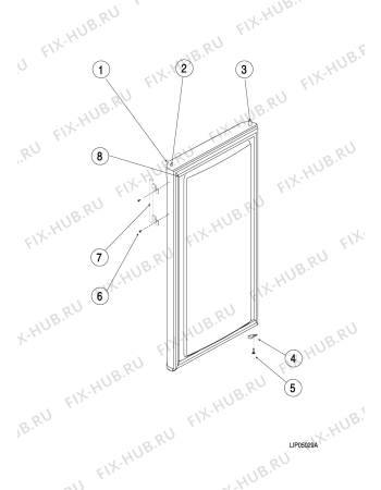 Взрыв-схема холодильника Whirlpool LERANFSF277WNF (F153023) - Схема узла