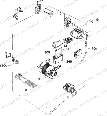 Взрыв-схема стиральной машины Zanussi FL1016/A - Схема узла Electrical equipment 268