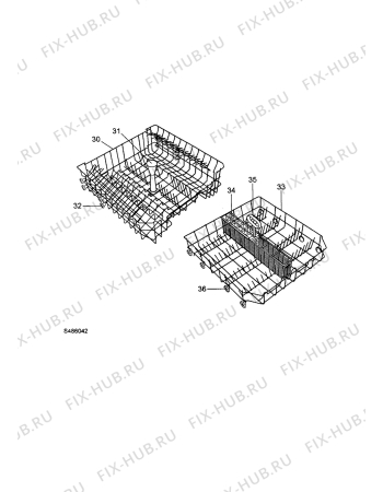 Взрыв-схема посудомоечной машины Aeg FAV4951 i/Weiss - Схема узла Basket 160
