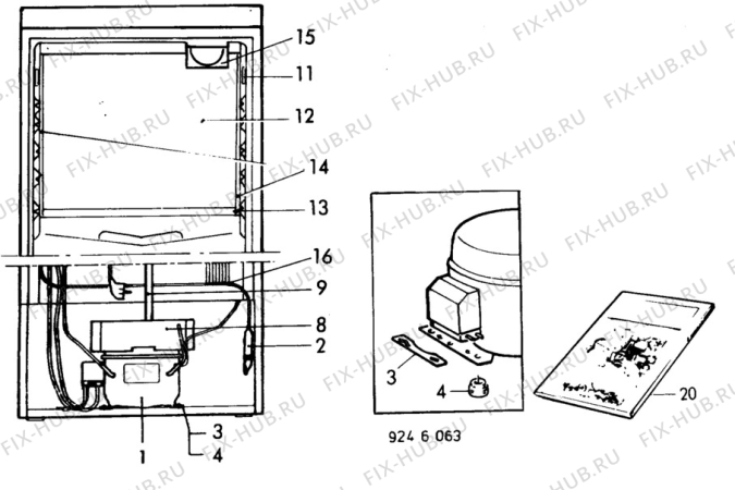 Взрыв-схема холодильника Electrolux TR1098G - Схема узла C10 Cold, users manual