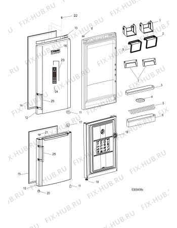 Взрыв-схема холодильника Indesit DF6200W (F088598) - Схема узла