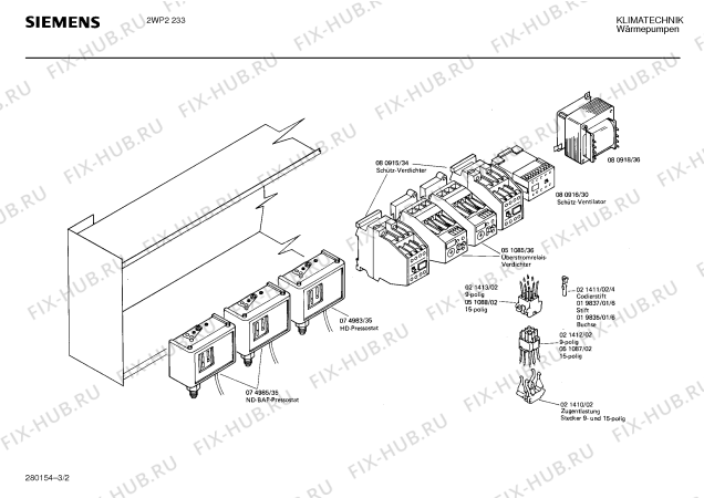 Взрыв-схема стиральной машины Siemens Ag 2WP2233 - Схема узла 02