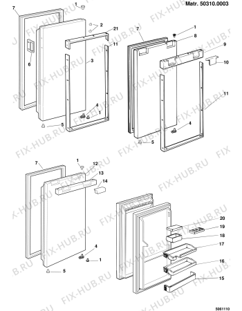 Взрыв-схема холодильника Ariston EME195FR (F008122) - Схема узла