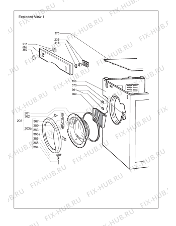 Схема №1 031238A15394 - C38AS с изображением Обшивка для сушильной машины Whirlpool 482000024060