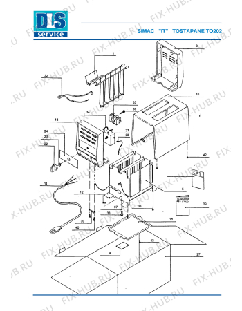 Схема №1 TO201-202-203 с изображением Запчасть для электрогриля DELONGHI SC27000113