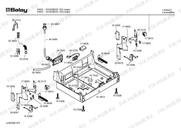 Схема №1 BM7400 EuroLux BM7400 с изображением Панель для посудомоечной машины Bosch 00357356