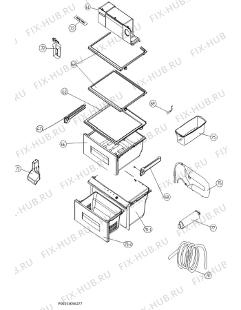 Взрыв-схема холодильника Aeg S76090XNS1 - Схема узла Internal parts refrigerator