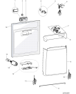 Схема №1 DFP5731MEU (F078177) с изображением Панель управления для посудомоечной машины Indesit C00295080