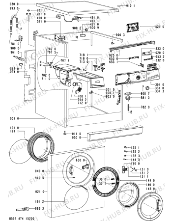 Схема №1 AWOD5716 (F091478) с изображением Руководство для стиральной машины Indesit C00369525