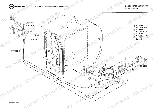 Схема №2 195306880 5121.22S с изображением Переключатель для посудомоечной машины Bosch 00053962
