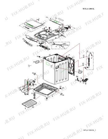 Схема №1 WTLA1300SL-Tub&drum с изображением Другое для стиралки Whirlpool 482000023567
