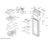 Схема №1 KDN45X00AU с изображением Дверь морозильной камеры для холодильной камеры Bosch 00681076