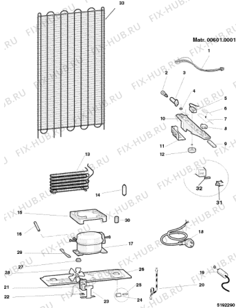 Взрыв-схема холодильника Indesit R45LEX (F025697) - Схема узла