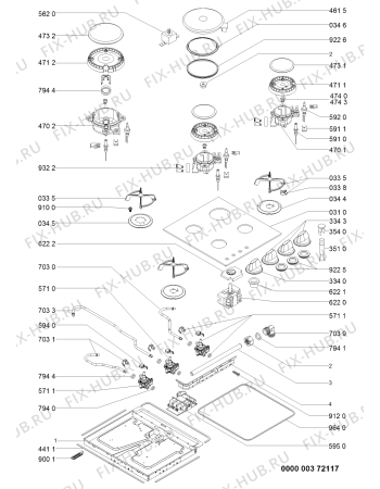 Схема №1 AKM 404/NB/01 с изображением Шланг для духового шкафа Whirlpool 480121104196