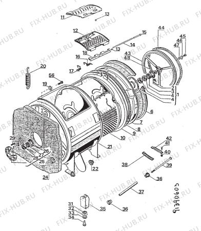 Взрыв-схема стиральной машины Castor C3742 - Схема узла Section 3