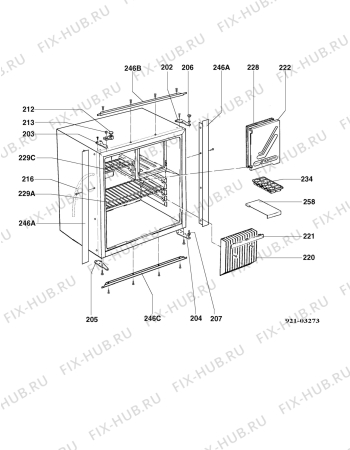 Взрыв-схема холодильника Dometic (N Dc) RM2202 - Схема узла Housing 001