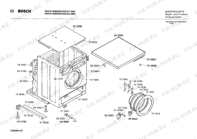 Схема №1 WMV697035 V6970 с изображением Ручка установки времени для стиралки Bosch 00057540