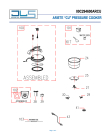 Схема №1 PRESSURE COOKER с изображением Крышка для электропароварки ARIETE AT6066025200
