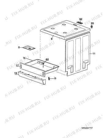 Взрыв-схема плиты (духовки) Electrolux EK6591N1   M.P ELEC. - Схема узла Housing 001