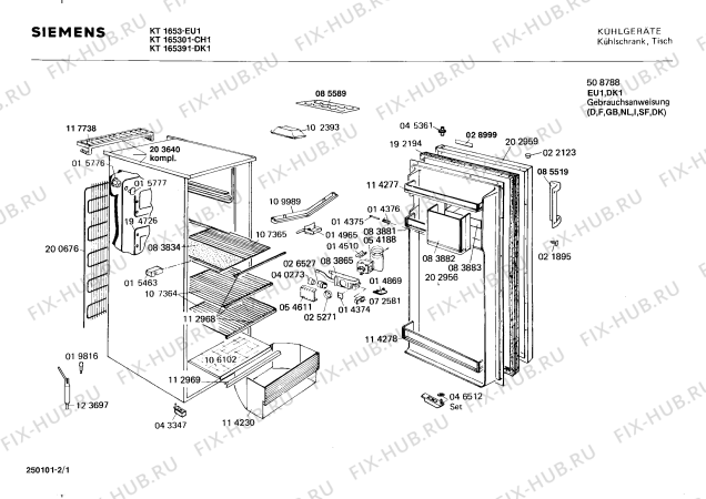 Схема №1 KT165391 с изображением Клапан для холодильника Siemens 00083882