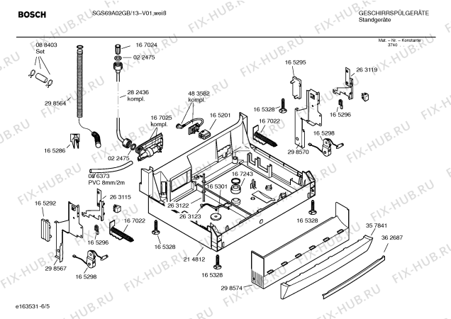 Взрыв-схема посудомоечной машины Bosch SGS69A02GB Logixx auto option - Схема узла 05