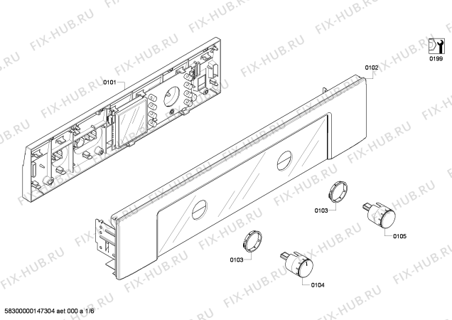 Схема №1 HBN3450UC с изображением Ручка для духового шкафа Bosch 00679362