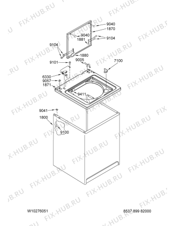 Схема №1 WTW5100VQ2 с изображением Клапан для стиральной машины Whirlpool 480110100634