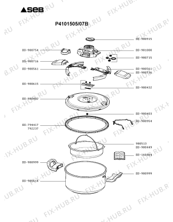 Схема №1 P4101515/07B с изображением Сотейника Seb SS-980915