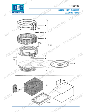 Схема №1 GC4000E GELATAIO MAGUM PLUS с изображением Разный для фризера DELONGHI VT553045