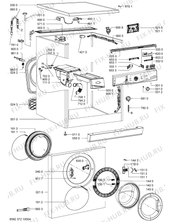 Схема №1 AWO/D 57135 с изображением Декоративная панель для стиральной машины Whirlpool 480111102119