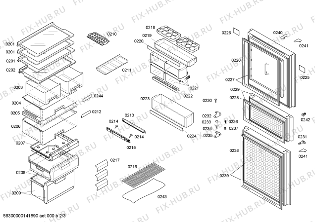 Схема №1 KK25F67TI с изображением Декоративная панель для холодильника Siemens 00709019