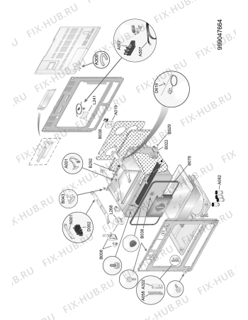 Схема №1 ACM 244/BL с изображением Дверца для плиты (духовки) Whirlpool 482000022176