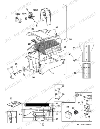 Взрыв-схема холодильника Electrolux EUF2943JOW - Схема узла C10 Cold, users manual