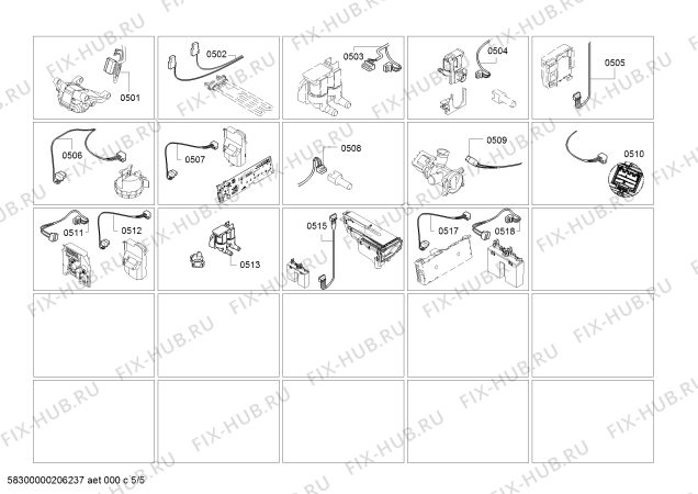 Взрыв-схема стиральной машины Bosch WAT28640 - Схема узла 05