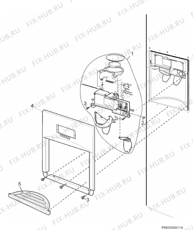 Взрыв-схема холодильника Electrolux ENL60700X - Схема узла Section 3