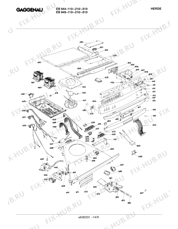 Схема №1 EB944210 с изображением Нагревательный элемент гриля для духового шкафа Bosch 00292563