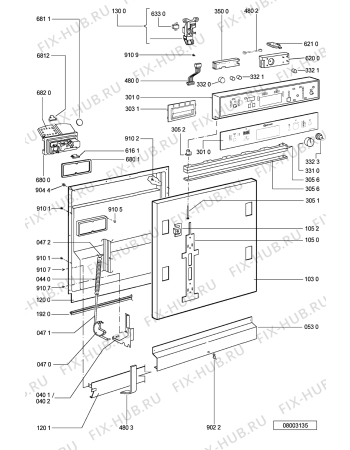 Взрыв-схема посудомоечной машины Bauknecht GSI 6998 ST - Схема узла