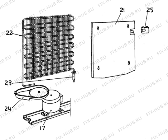 Взрыв-схема холодильника Zanussi ZFC165T - Схема узла C10 Cold, users manual