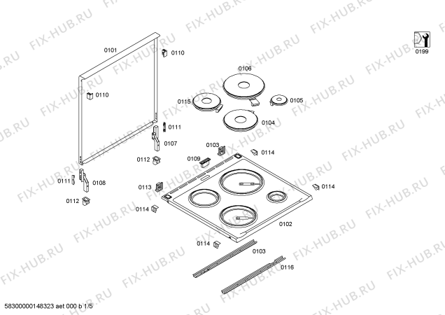 Схема №1 PHTB554225 с изображением Панель управления для плиты (духовки) Bosch 00700839