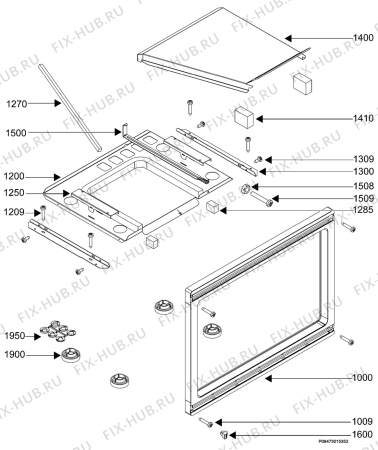 Взрыв-схема микроволновой печи Juno Electrolux JMW1060S - Схема узла Section 4