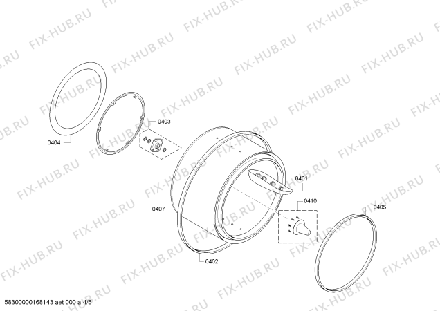 Взрыв-схема сушильной машины Bosch WTE84306NL Avantixx 7 - Схема узла 04