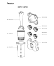Схема №1 DD802141/600 с изображением Соединение для электромиксера Moulinex MS-5937057
