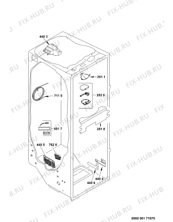 Взрыв-схема холодильника Whirlpool 20FB-L4/A+ - Схема узла