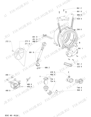 Схема №1 AWO/D 4520/P с изображением Декоративная панель для стиралки Whirlpool 481245310963