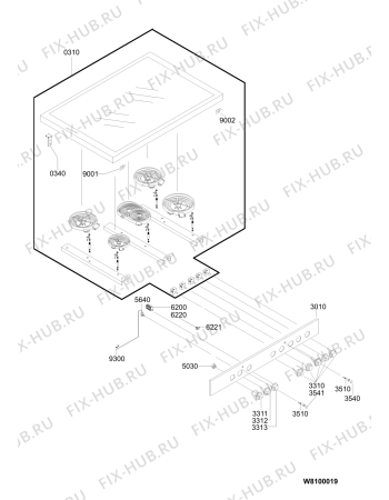 Схема №1 ACM 932 IX с изображением Таймер для плиты (духовки) Whirlpool 480121101624