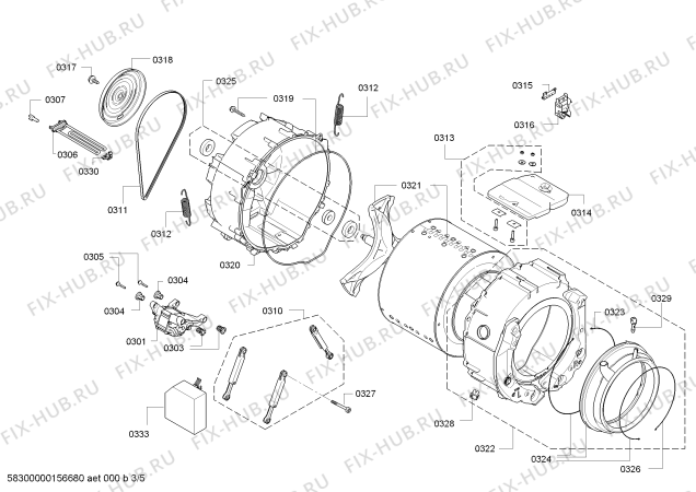 Схема №1 WM14P39XFF IQ 500 ecoPerformance  9KG с изображением Ручка для стиральной машины Siemens 00655037