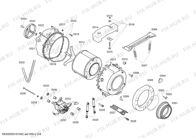 Схема №1 WM08X160TI Siemens iQ100 5.2kg с изображением Модуль управления для стиралки Siemens 00709613