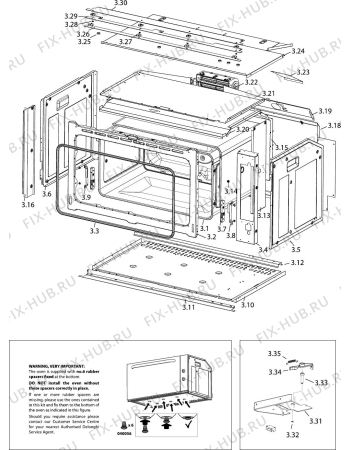Схема №1 DE904PSC с изображением Уплотнитель (прокладка) для духового шкафа DELONGHI 053179
