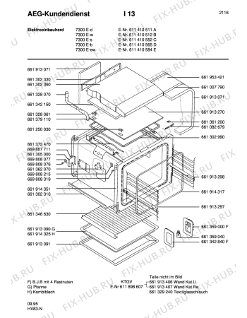 Взрыв-схема плиты (духовки) Aeg COMP. 7300E-B - Схема узла Section2