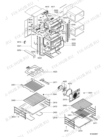 Схема №1 AKP952IX (F091082) с изображением Фиксатор для плиты (духовки) Indesit C00335921